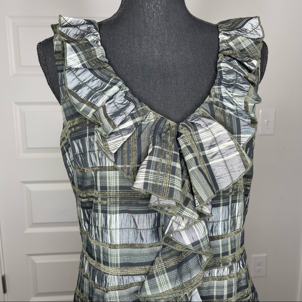 C. Luce Plaid Ruffle Dress - Picture 3 of 9